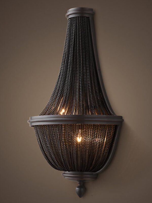 Luxury Retro Black Tassel Wall Sconce