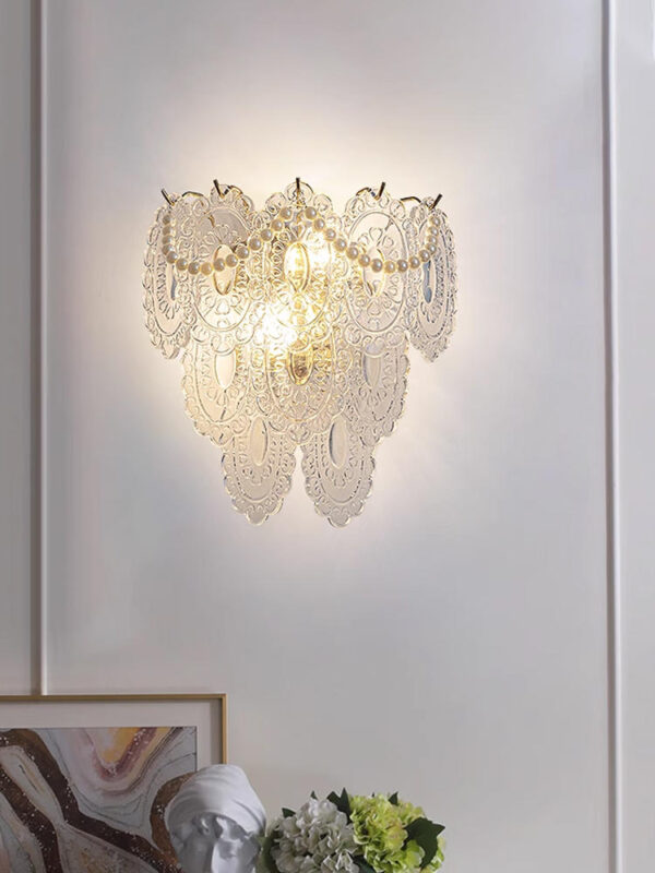 Luxury Crystal Pearl Wall Sconce