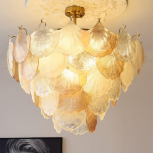 Simple Glass Chandelier for Bedroom Living Room Dining Room