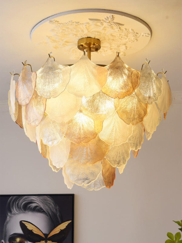 Simple Glass Chandelier for Bedroom Living Room Dining Room