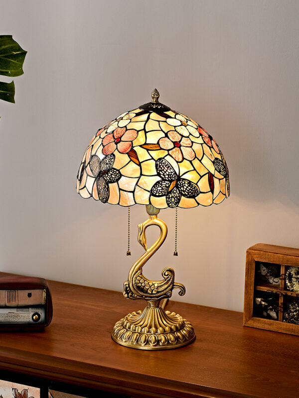 Vintage Full Brass Shell Table Lamp