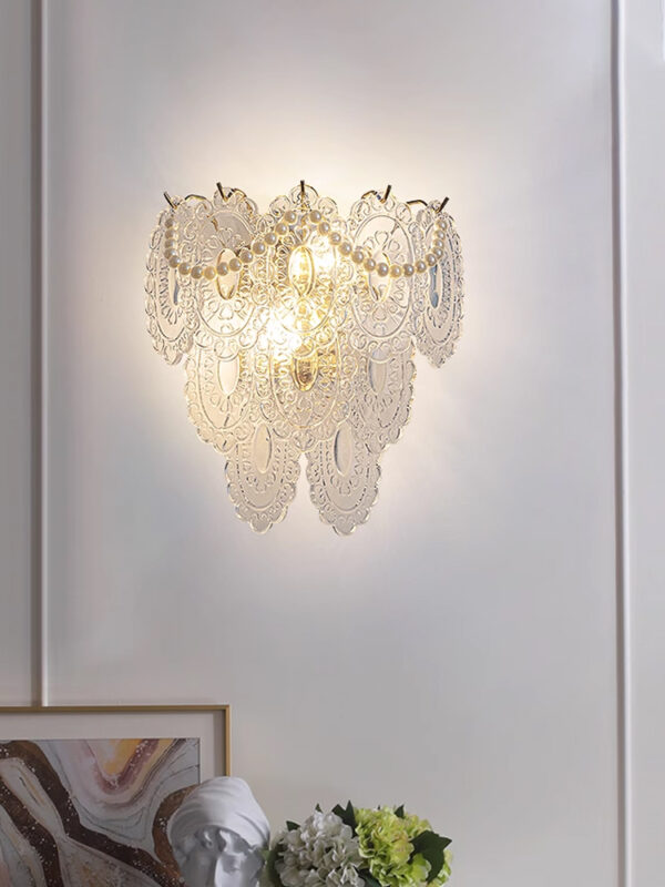 Luxury Crystal Pearl Wall Sconce