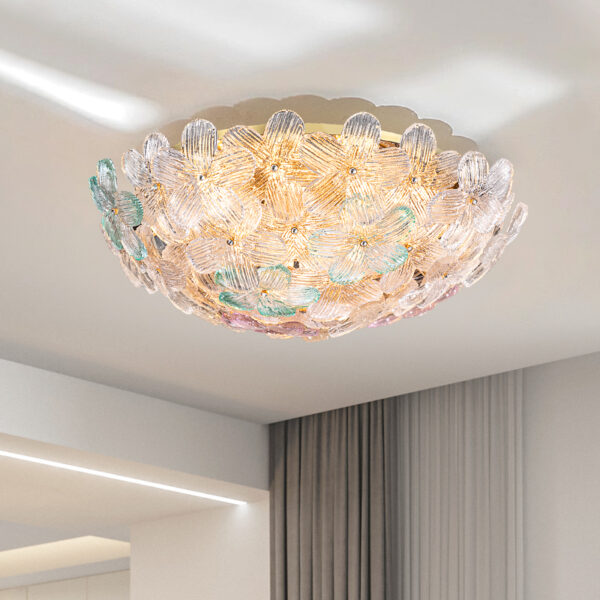 Simple Glass Chandelier for Bedroom Living Room Dining Room