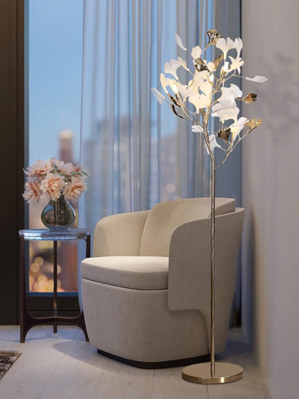 Ginkgo Biloba Living Room Floor Lamp
