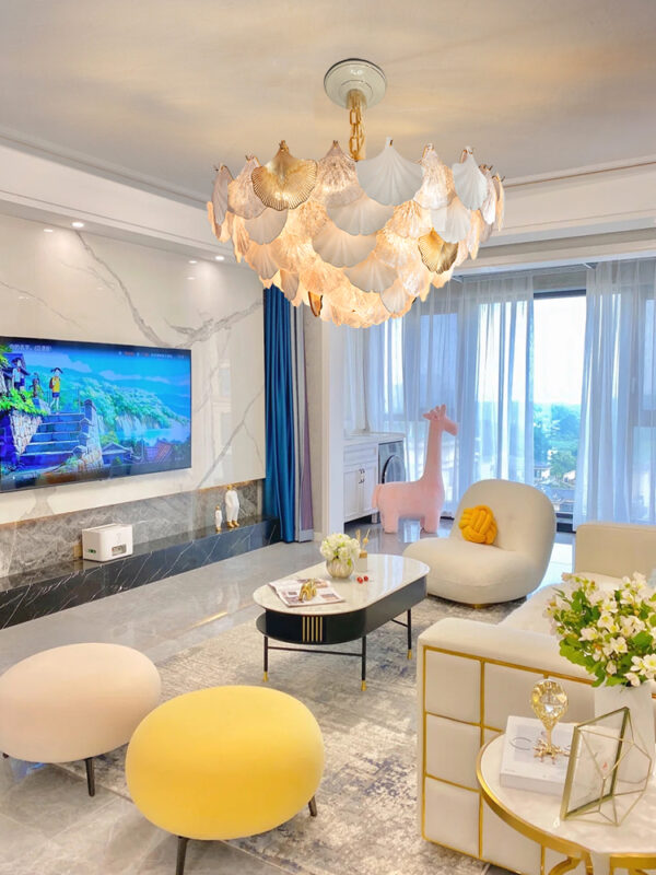 Simple Glass Chandelier for Bedroom Living Room Dining Room