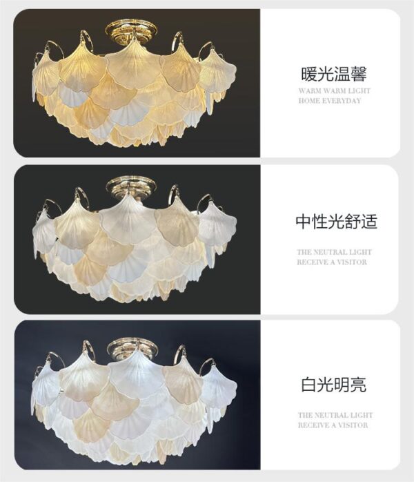 Simple Glass Chandelier for Bedroom Living Room Dining Room