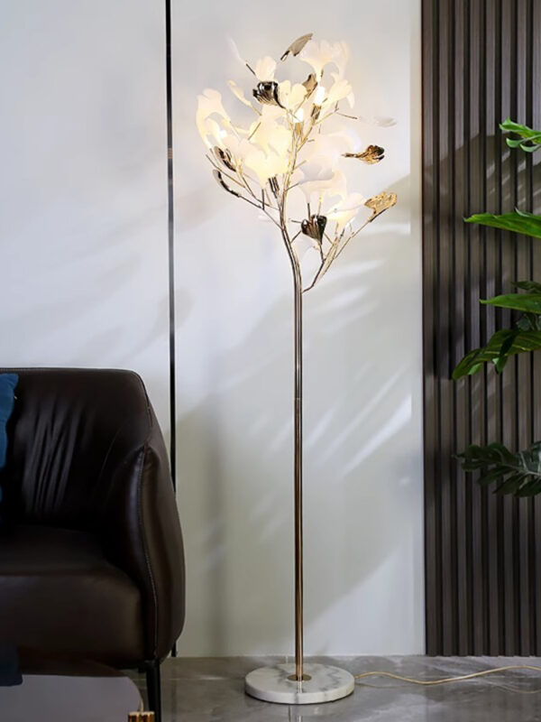 Ginkgo Biloba Living Room Floor Lamp