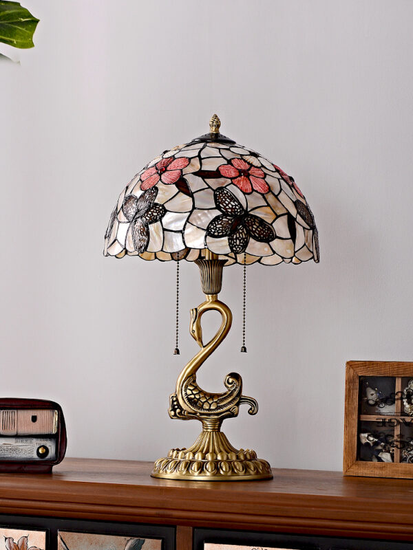 Vintage Full Brass Shell Table Lamp