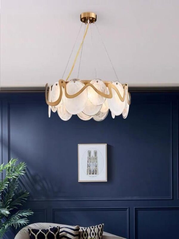 Simple Glass Chandelier for Bedroom Living Room Dining Room