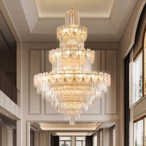 Villa hotel banquet hall light luxury living room crystal lamp