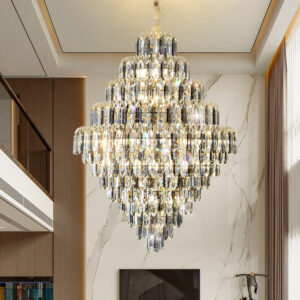 Villa hotel banquet hall light luxury living room crystal lamp