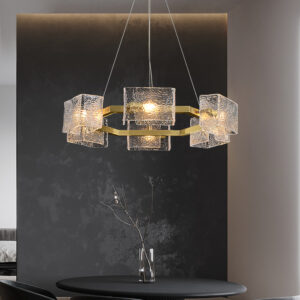 Hotel Villa Residence Full Copper Water Wave Lamp