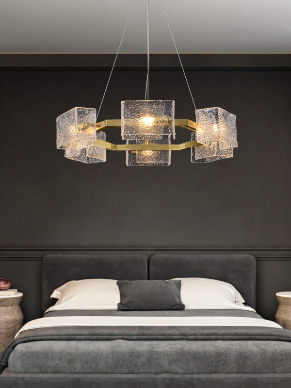 Hotel Villa Residence Full Copper Water Wave Lamp