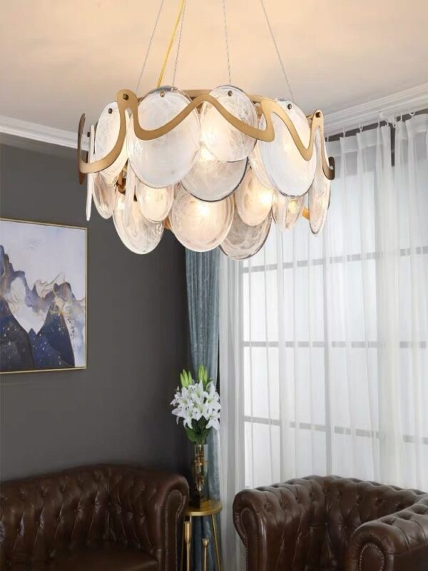 Simple Glass Chandelier for Bedroom Living Room Dining Room