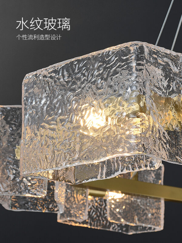 Hotel Villa Residence Full Copper Water Wave Lamp