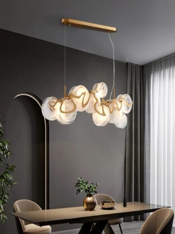Simple Glass Chandelier for Bedroom Living Room Dining Room