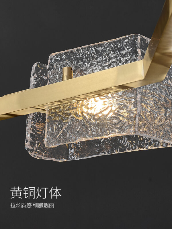 Hotel Villa Residence Full Copper Water Wave Lamp